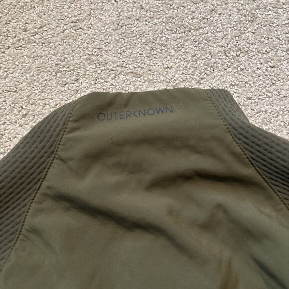 Outerknown Active 1/4 Zip Pullover Jacket Mens Sz XS Olive Green Warm Up - Picture 13 of 13